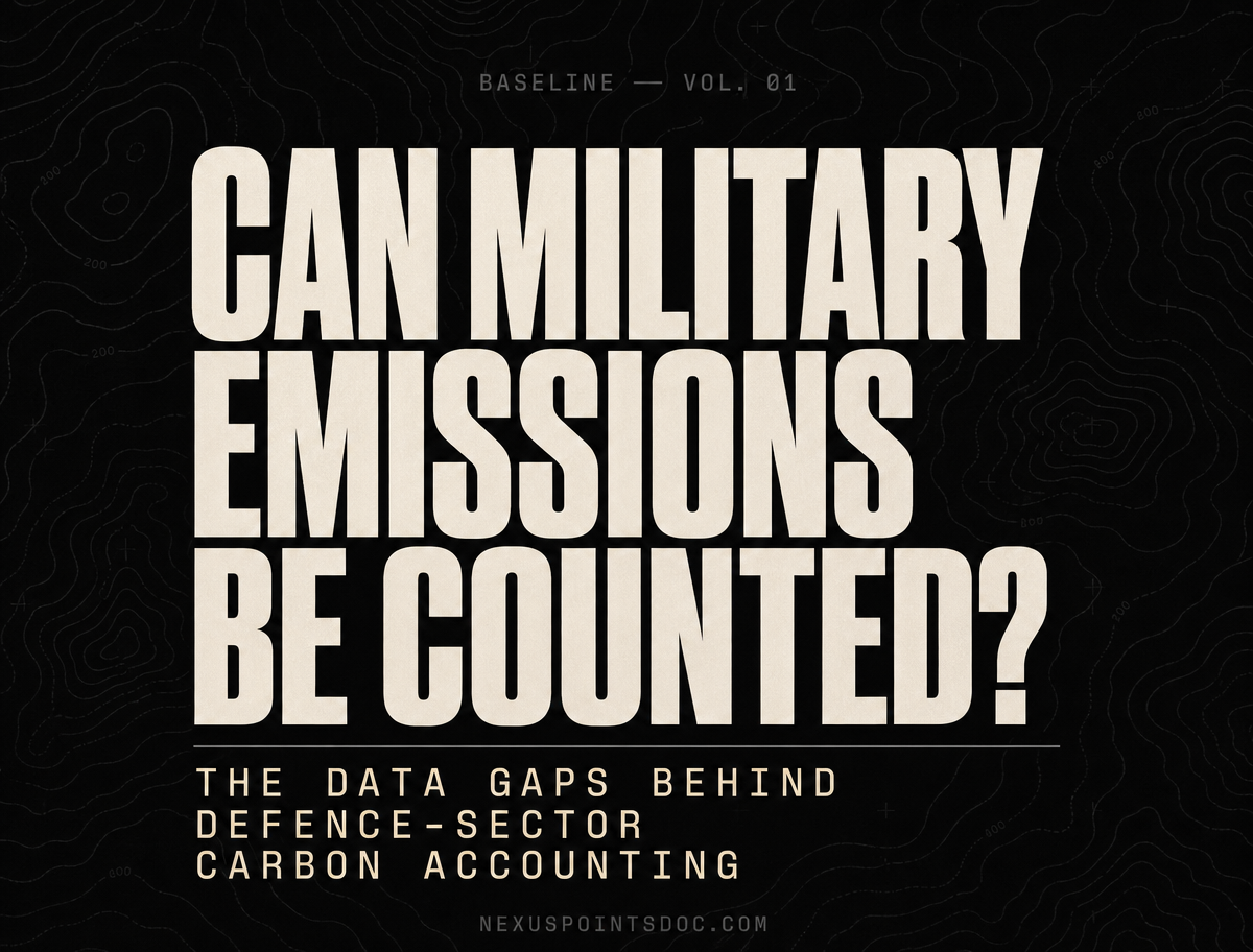 Can Military Emissions Be Counted? — Baseline Vol. 1